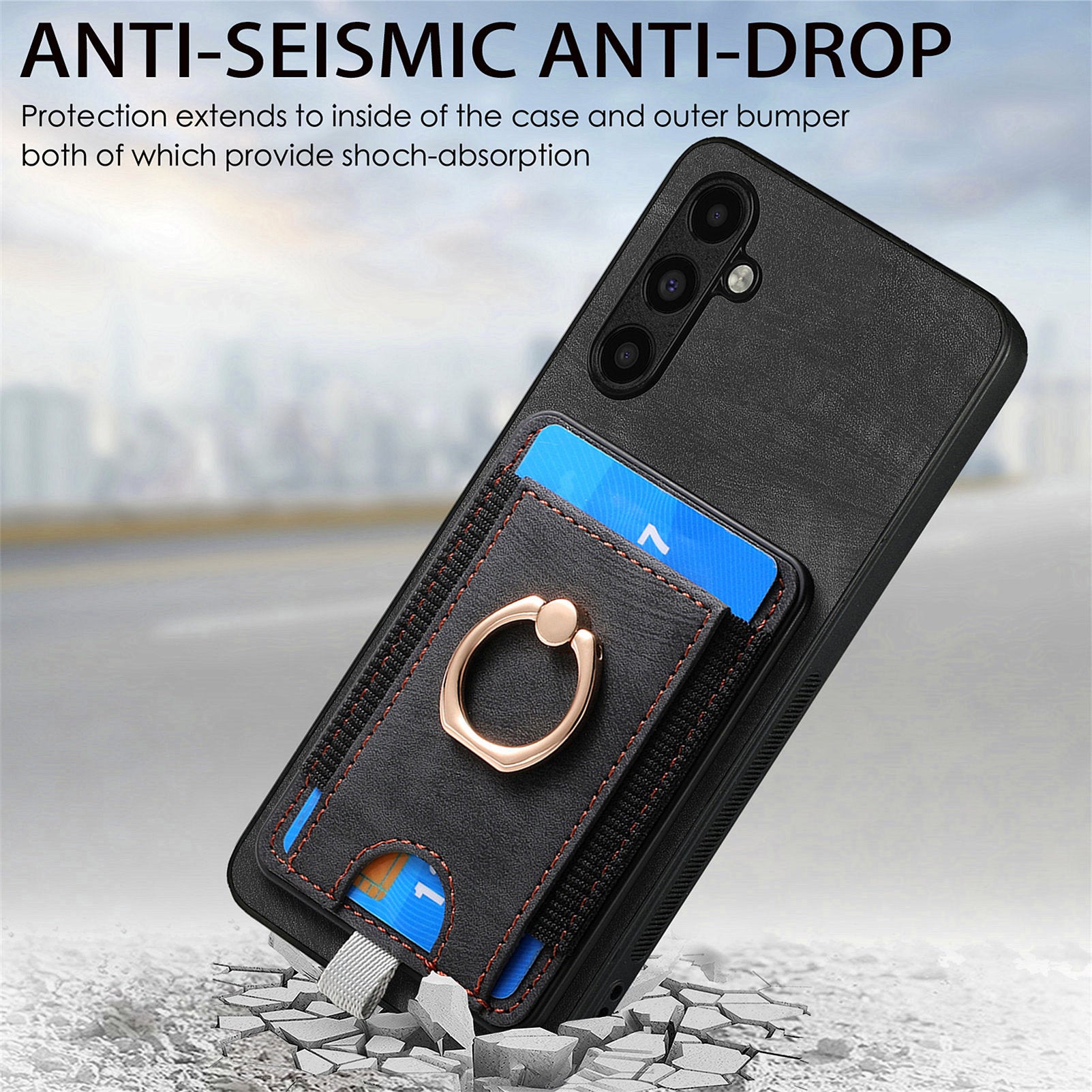D7 For Samsung Galaxy M15 5G Magnetic Case Retro Detachable Card Holder Phone Shell