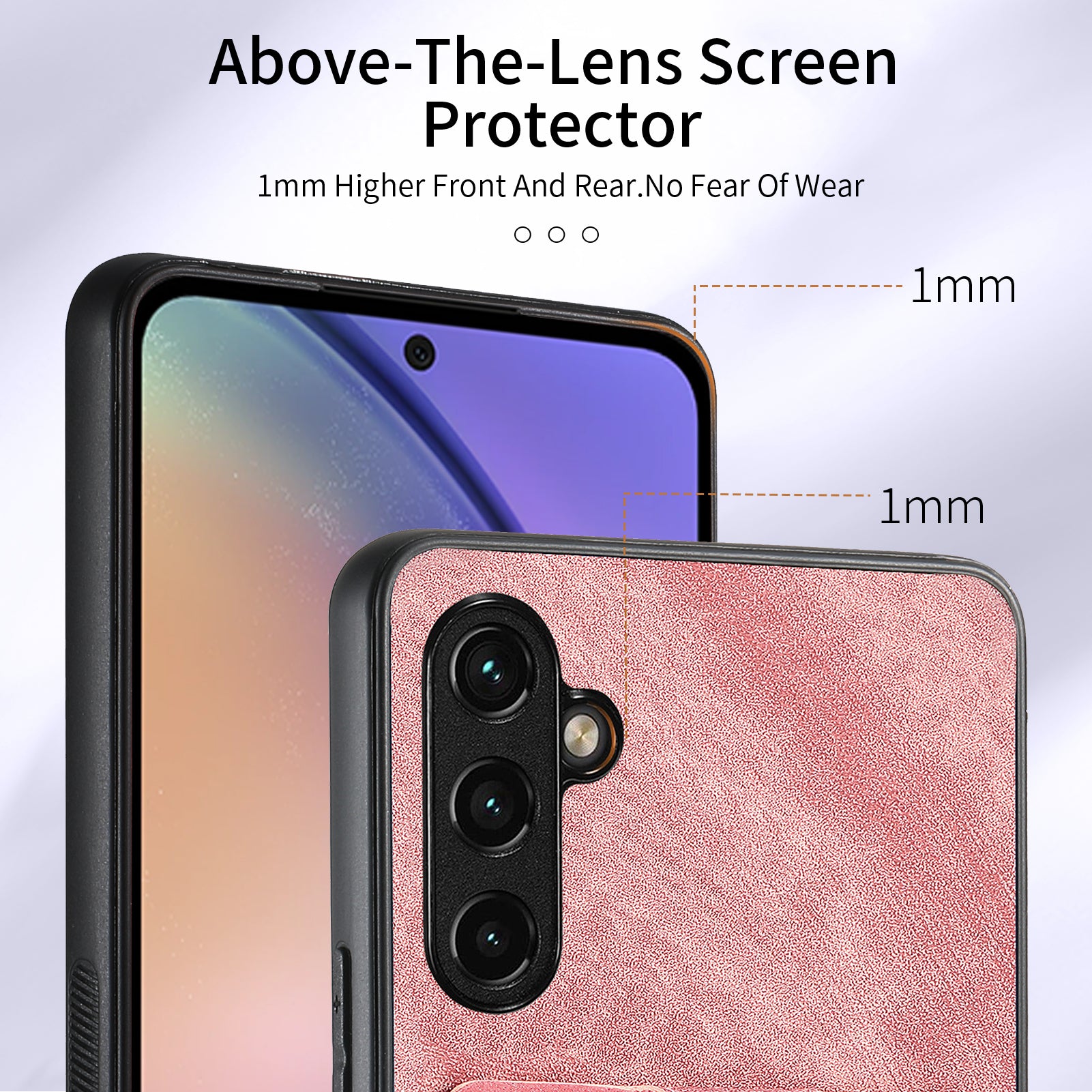 D2 For Samsung Galaxy M15 5G Case Ring Card Holder Kickstand Protective Cover