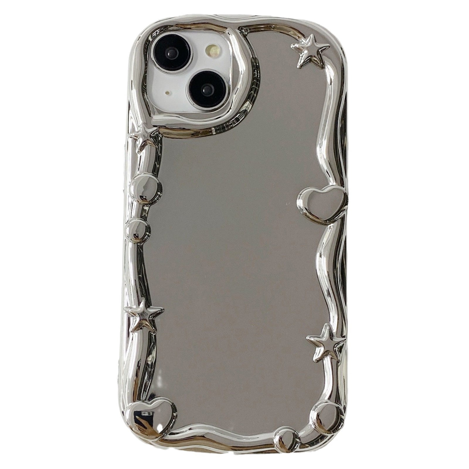 For iPhone 15 TPU Case Electroplating Mirror Plating Phone Cover