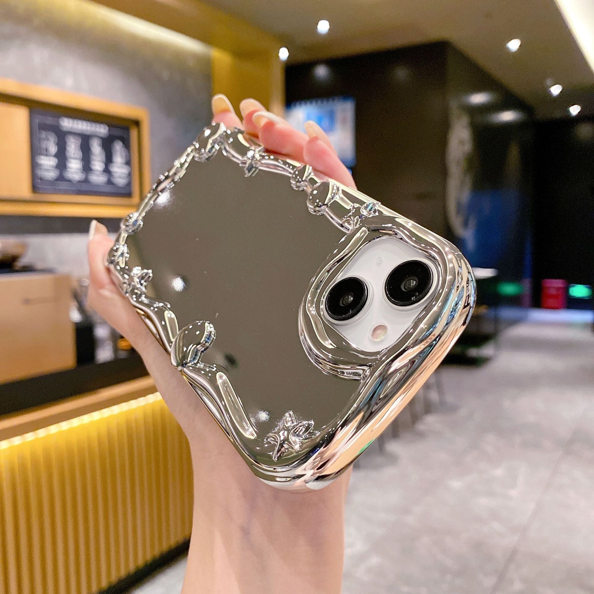 For iPhone 15 TPU Case Electroplating Mirror Plating Phone Cover