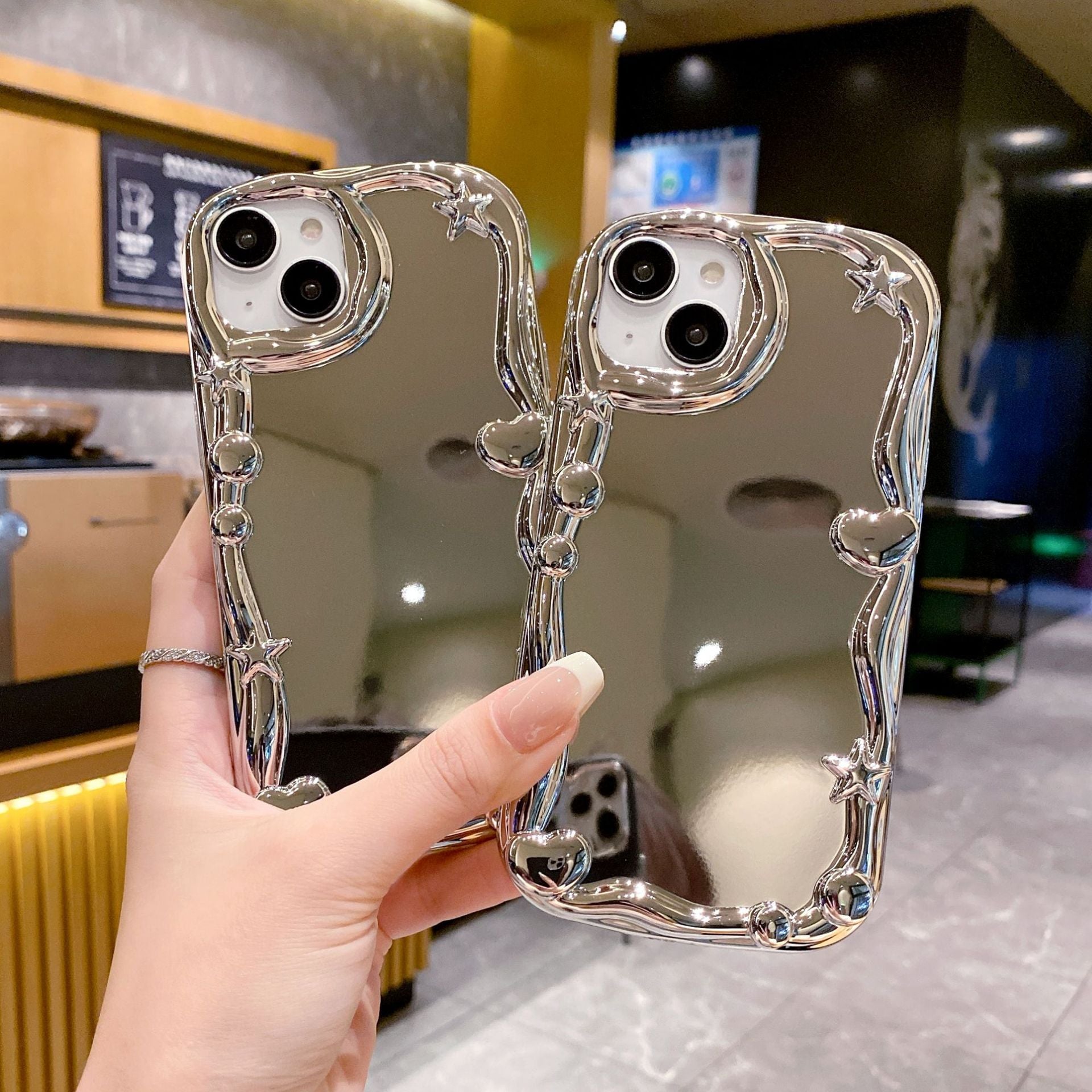 For iPhone 15 TPU Case Electroplating Mirror Plating Phone Cover