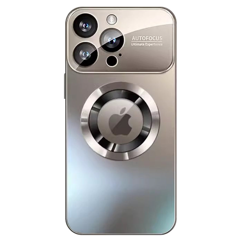 For iPhone 12 Pro Max 6.7 inch Magnetic Phone Case Anti-drop PC Shell with Lens Film
