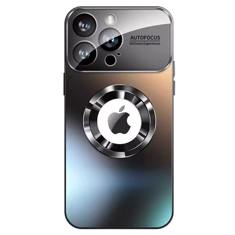 For iPhone 12 Pro Max 6.7 inch Magnetic Phone Case Anti-drop PC Shell with Lens Film