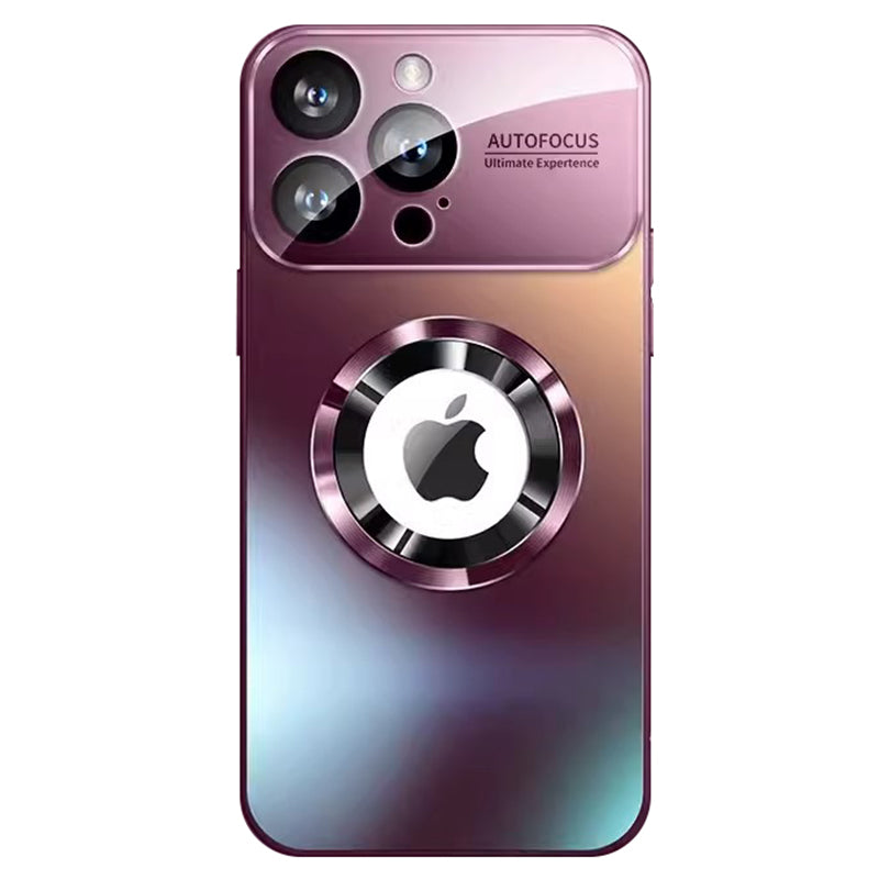 For iPhone 12 Pro Max 6.7 inch Magnetic Phone Case Anti-drop PC Shell with Lens Film