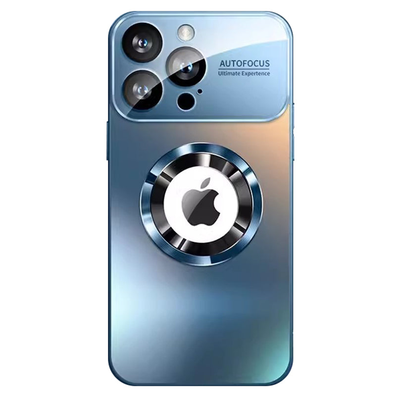 For iPhone 12 Pro Max 6.7 inch Magnetic Phone Case Anti-drop PC Shell with Lens Film