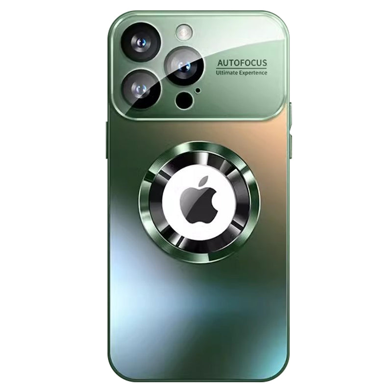 For iPhone 12 Pro Max 6.7 inch Magnetic Phone Case Anti-drop PC Shell with Lens Film
