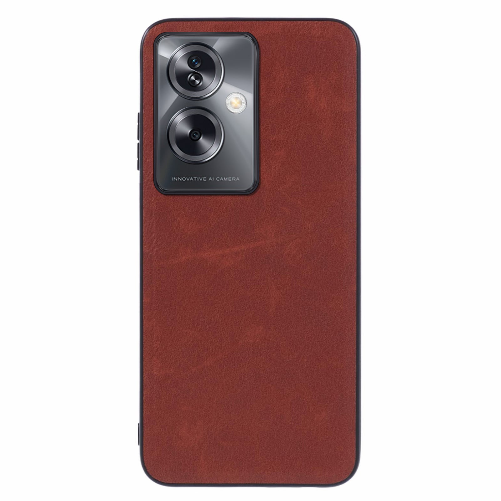 For Oppo A79 5G / A2 5G Drop Proof Case Retro Leather Covered Hybrid Phone Shell
