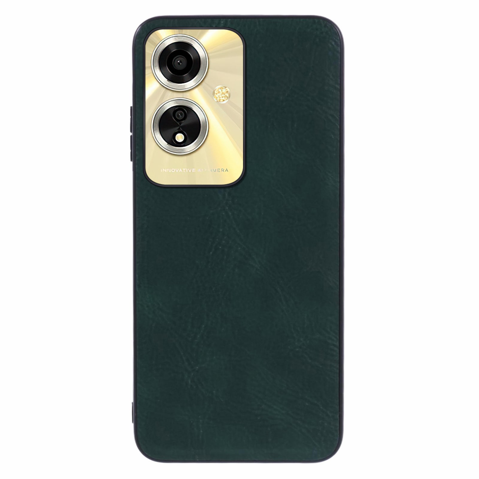 For Oppo A59 5G Case Retro Leather Coated PC+TPU Anti-scratch Phone Cover