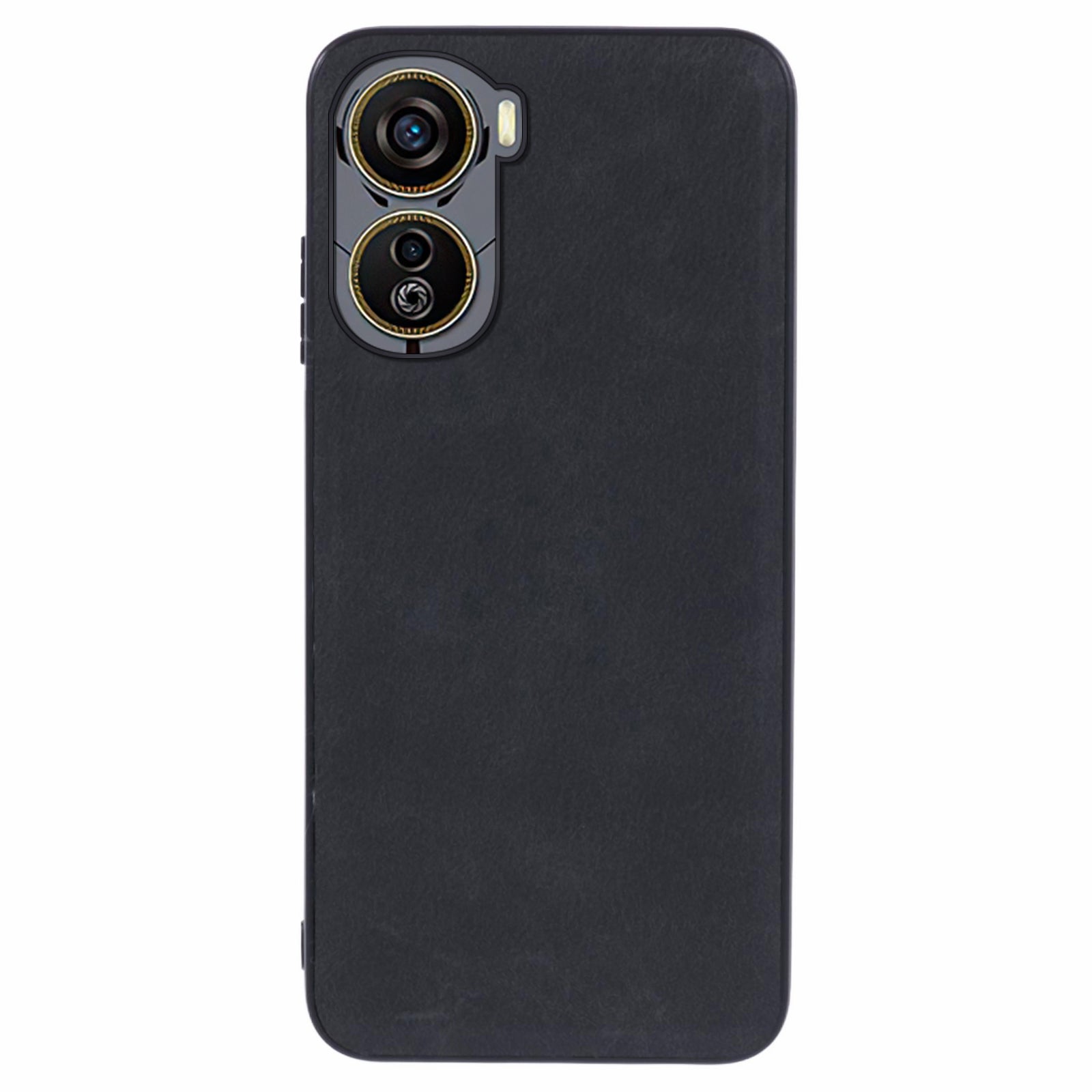 For ZTE nubia Neo 5G Case Vintage Leather Coated PC+TPU Slim Back Cover