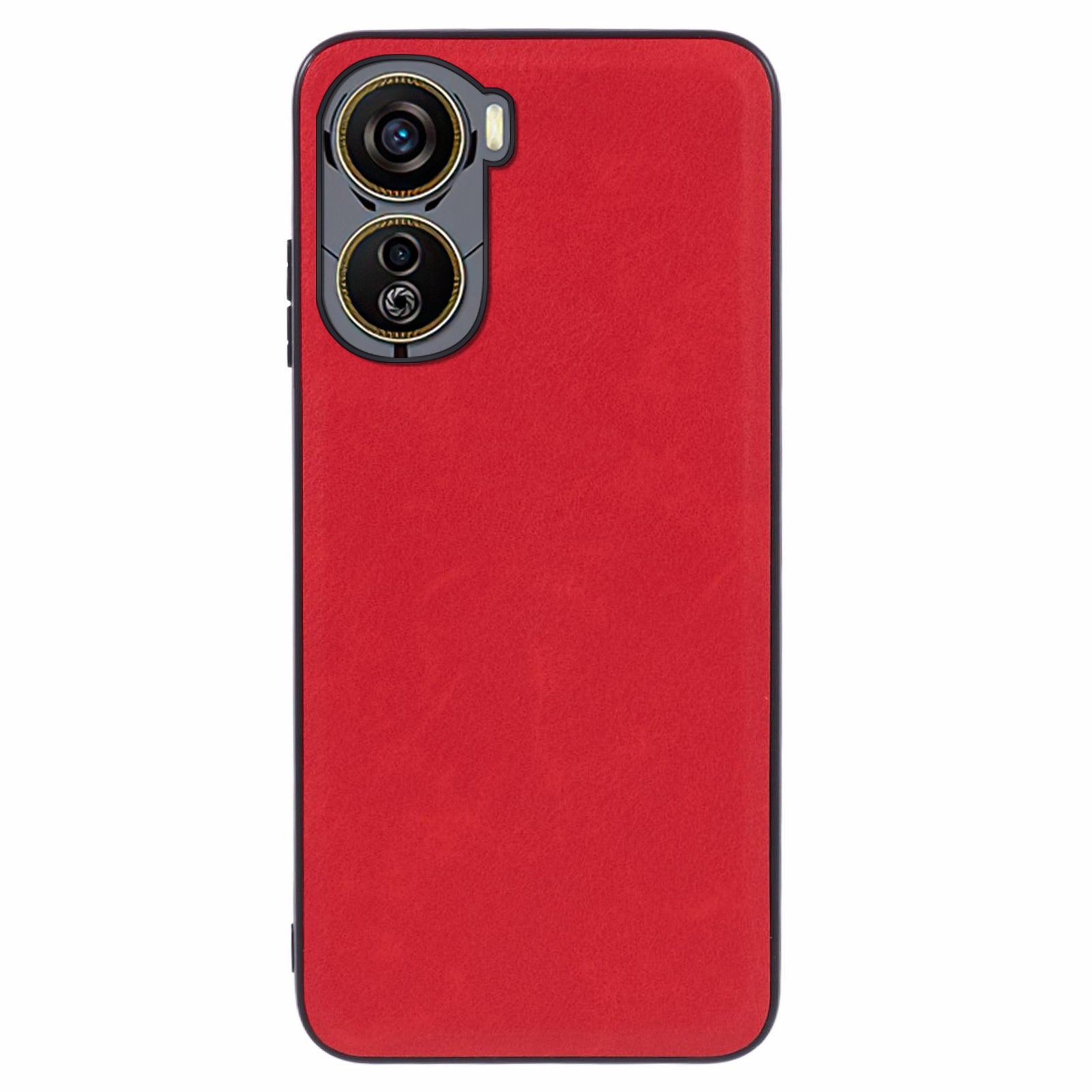 For ZTE nubia Neo 5G Case Vintage Leather Coated PC+TPU Slim Back Cover