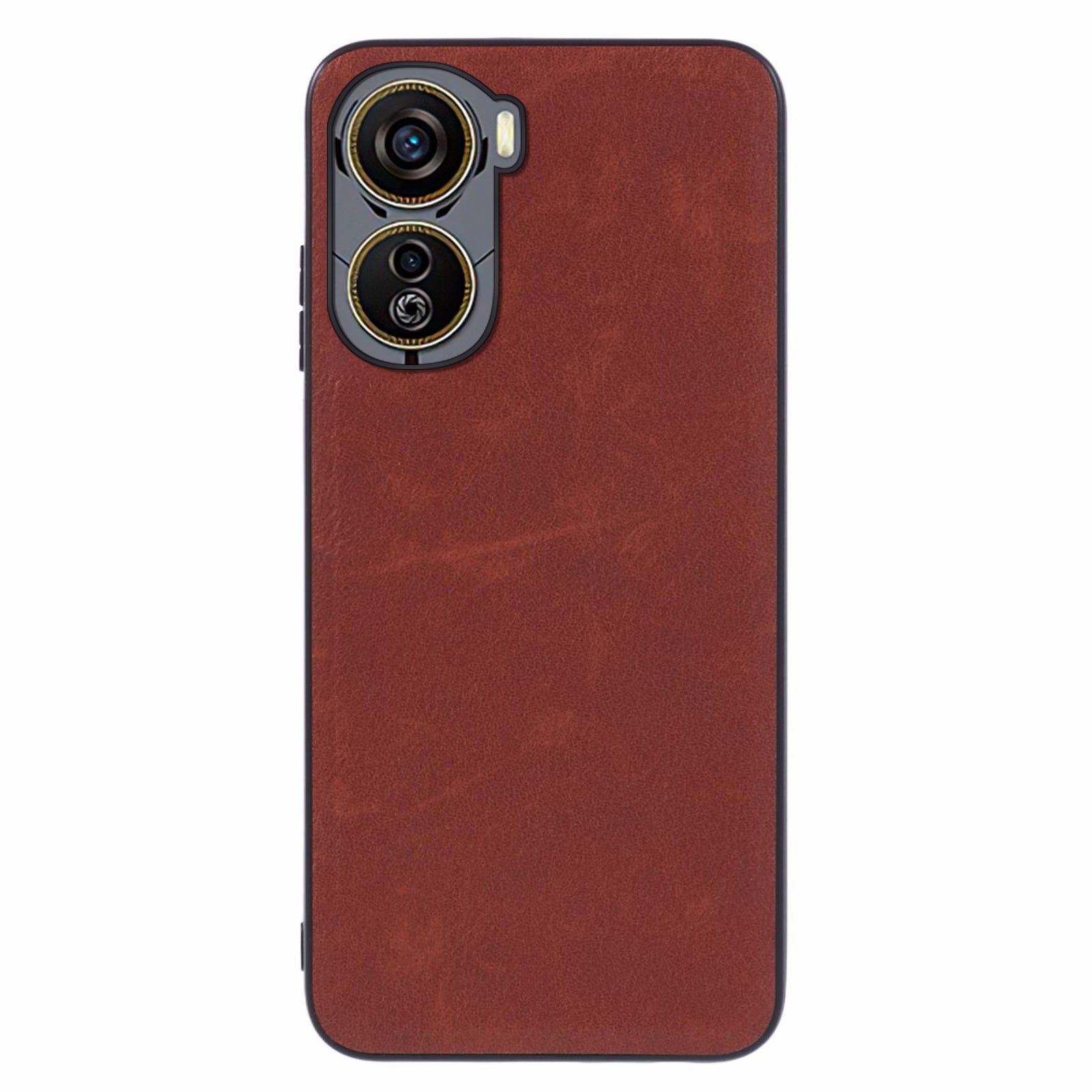 For ZTE nubia Neo 5G Case Vintage Leather Coated PC+TPU Slim Back Cover
