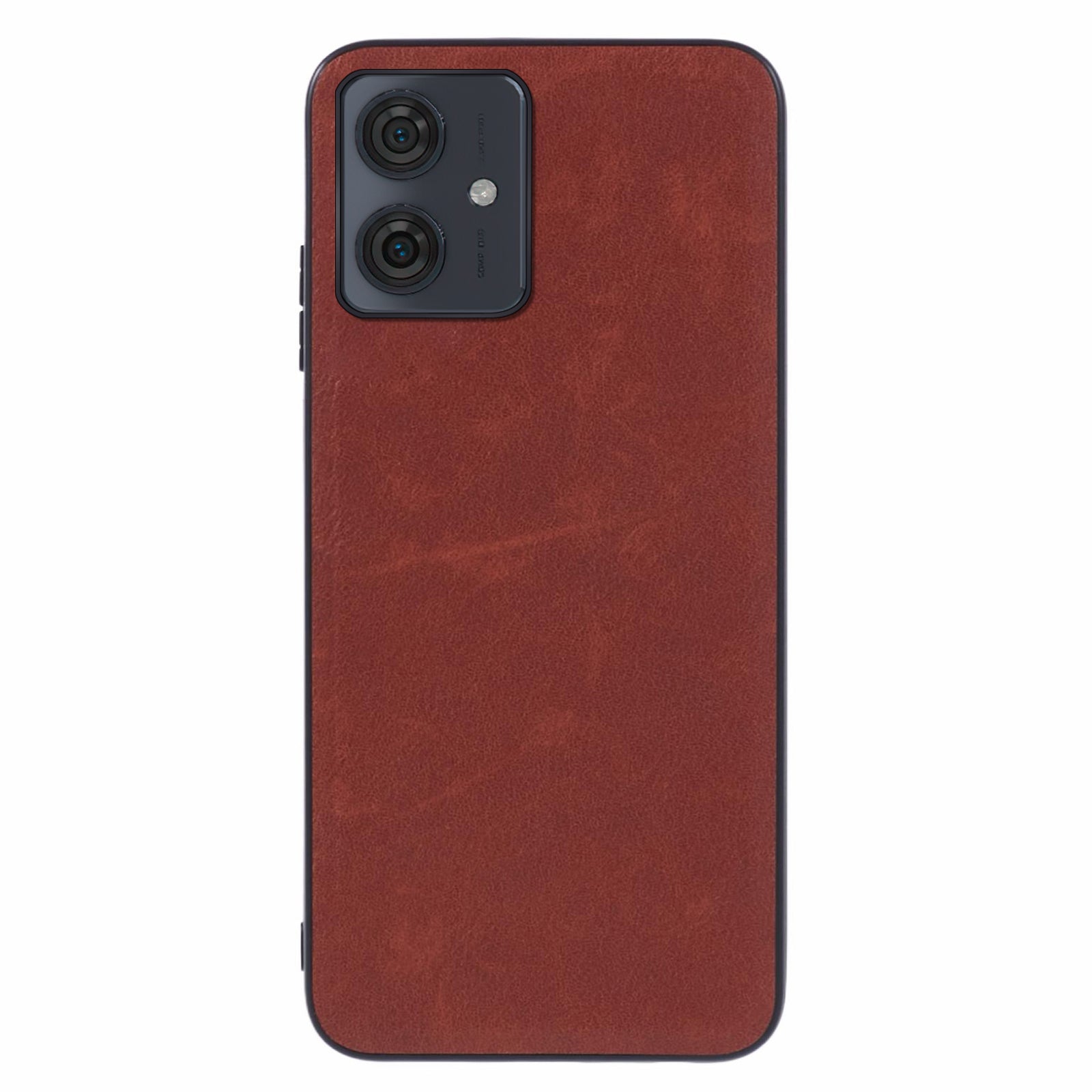 For Motorola Moto G54 5G Case Retro PU Leather Coated PC+TPU Hybrid Phone Cover