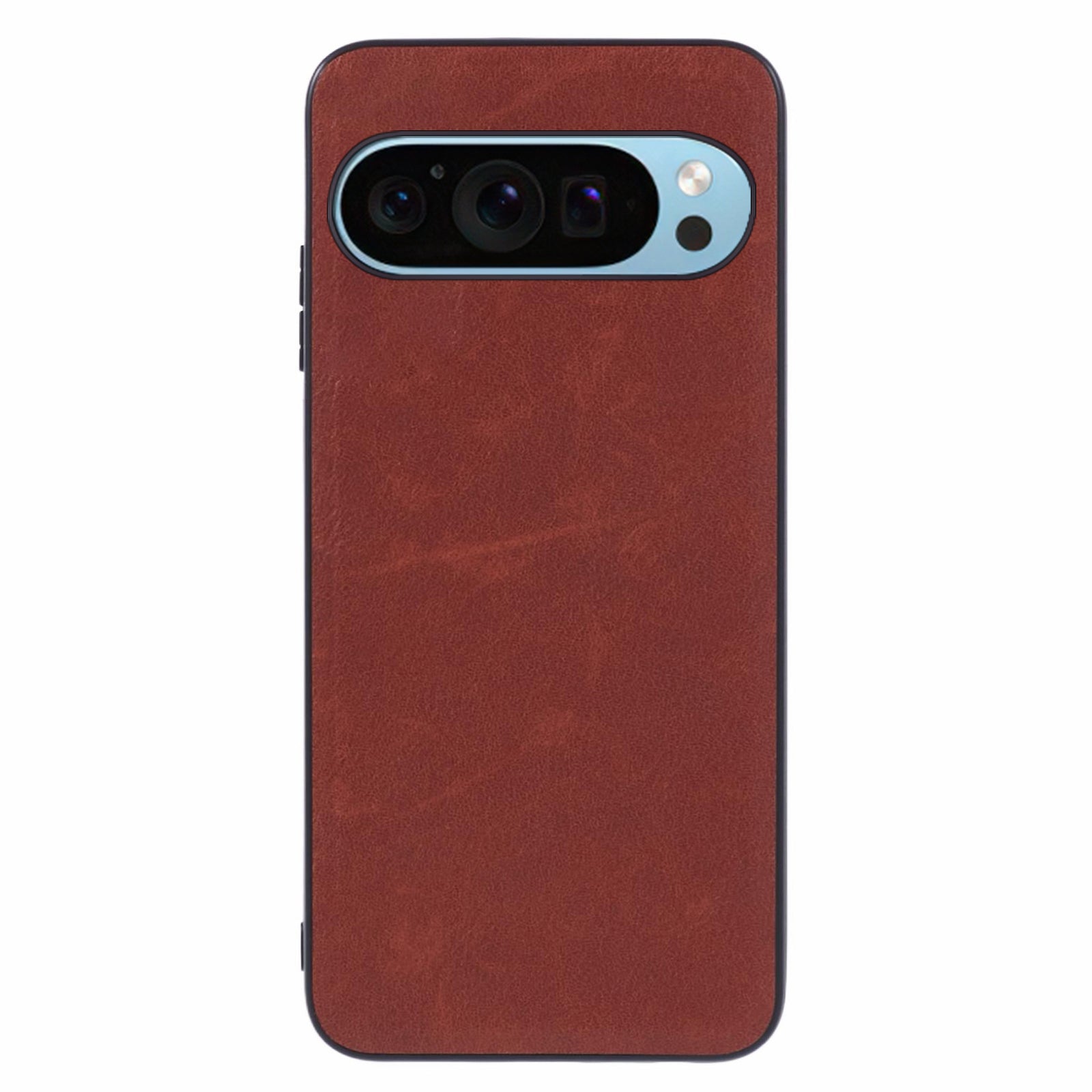 For Google Pixel 9 Pro Case Retro PU Leather Coated PC+TPU Hybrid Phone Cover