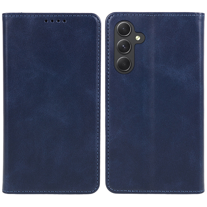 For Samsung Galaxy M55 5G Case Calf Texture PU Leather Wallet Business Phone Cover