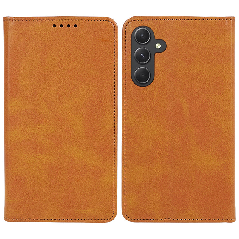 For Samsung Galaxy M55 5G Case Calf Texture PU Leather Wallet Business Phone Cover