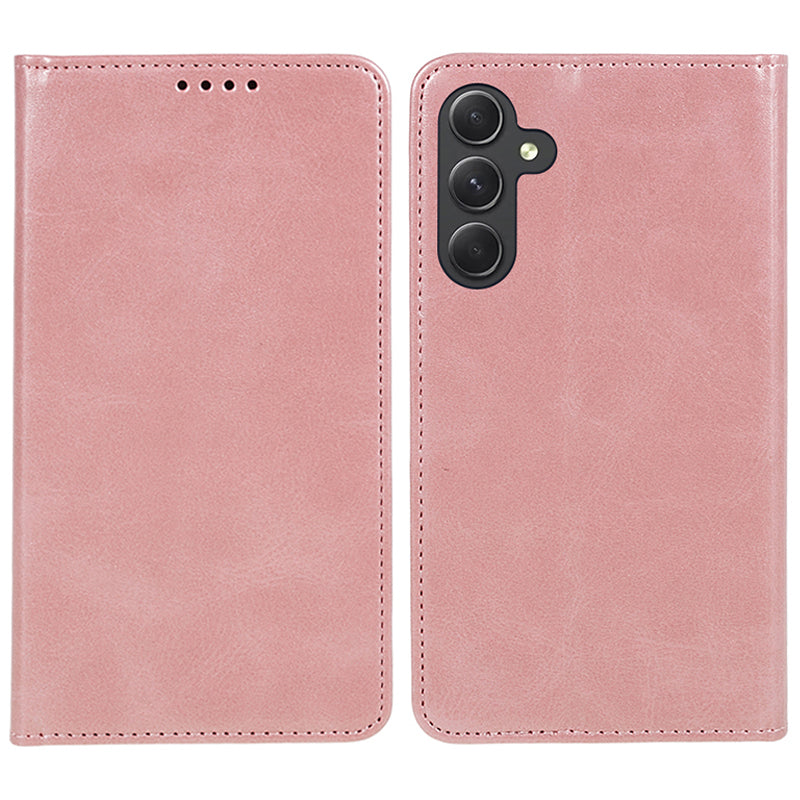 For Samsung Galaxy M55 5G Case Calf Texture PU Leather Wallet Business Phone Cover
