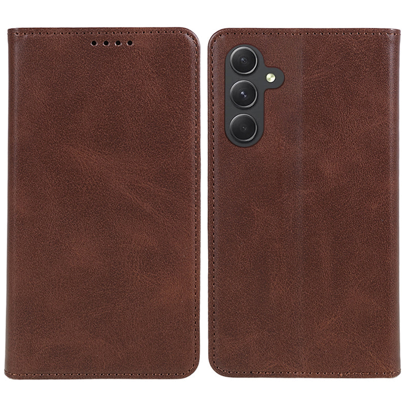 For Samsung Galaxy M55 5G Case Calf Texture PU Leather Wallet Business Phone Cover