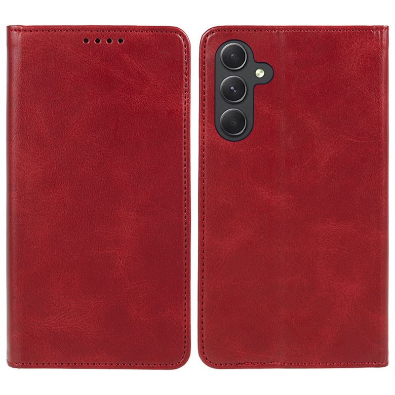 For Samsung Galaxy M55 5G Case Calf Texture PU Leather Wallet Business Phone Cover