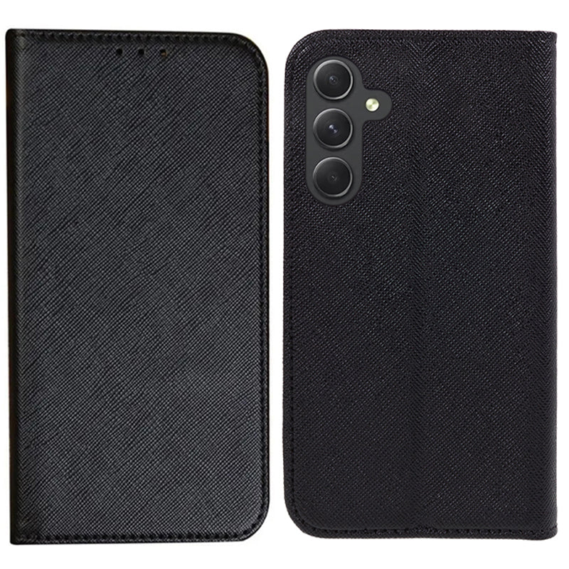 For Samsung Galaxy M55 5G Phone Case Magnetic Closing PU Leather Flip Wallet Stand Cover