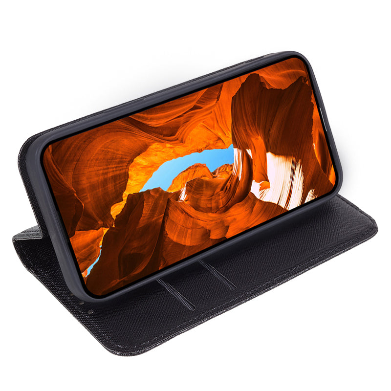 For Samsung Galaxy M55 5G Phone Case Magnetic Closing PU Leather Flip Wallet Stand Cover