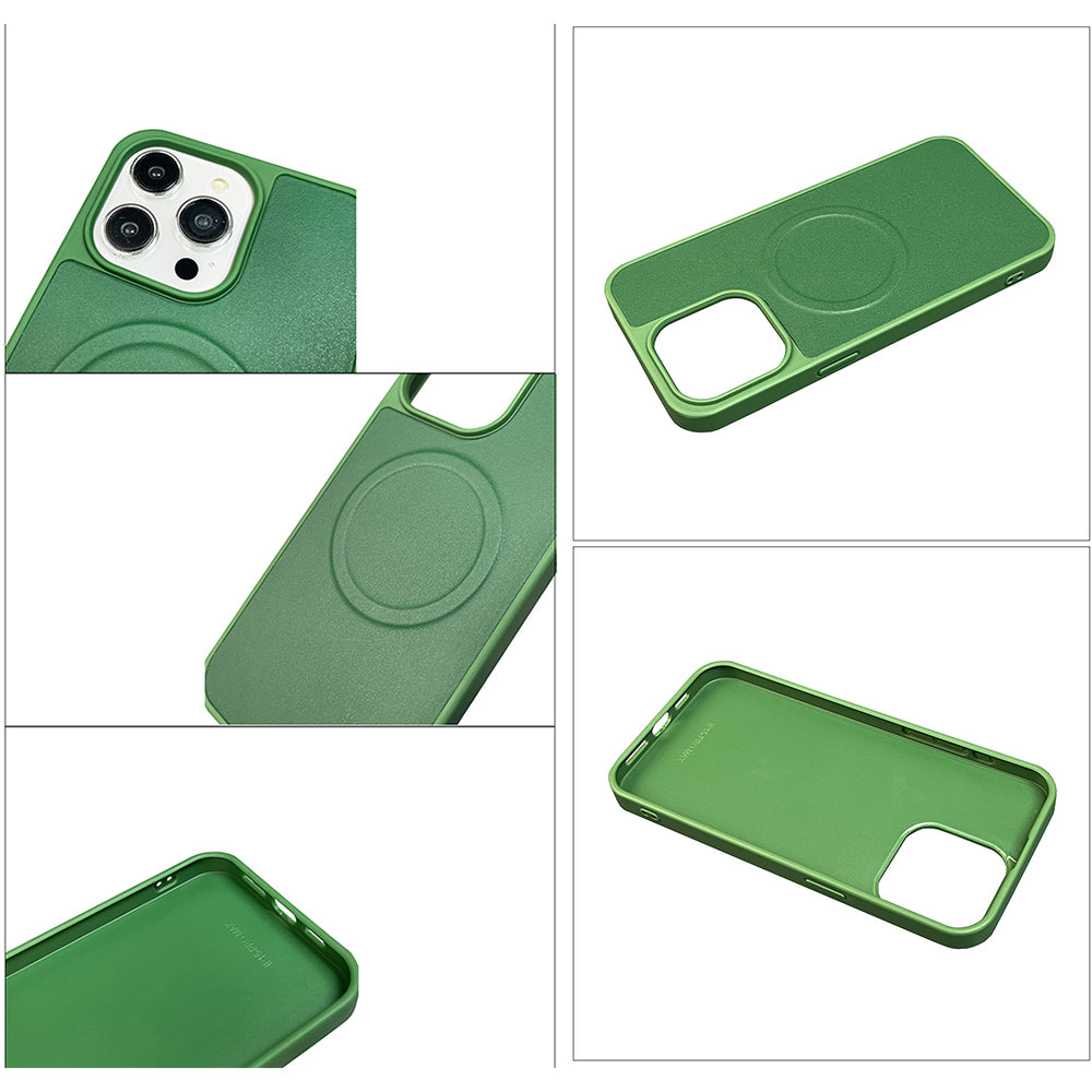 For iPhone 13 Pro Case Compatible with MagSafe Anti-Drop PU+TPU Phone Cover