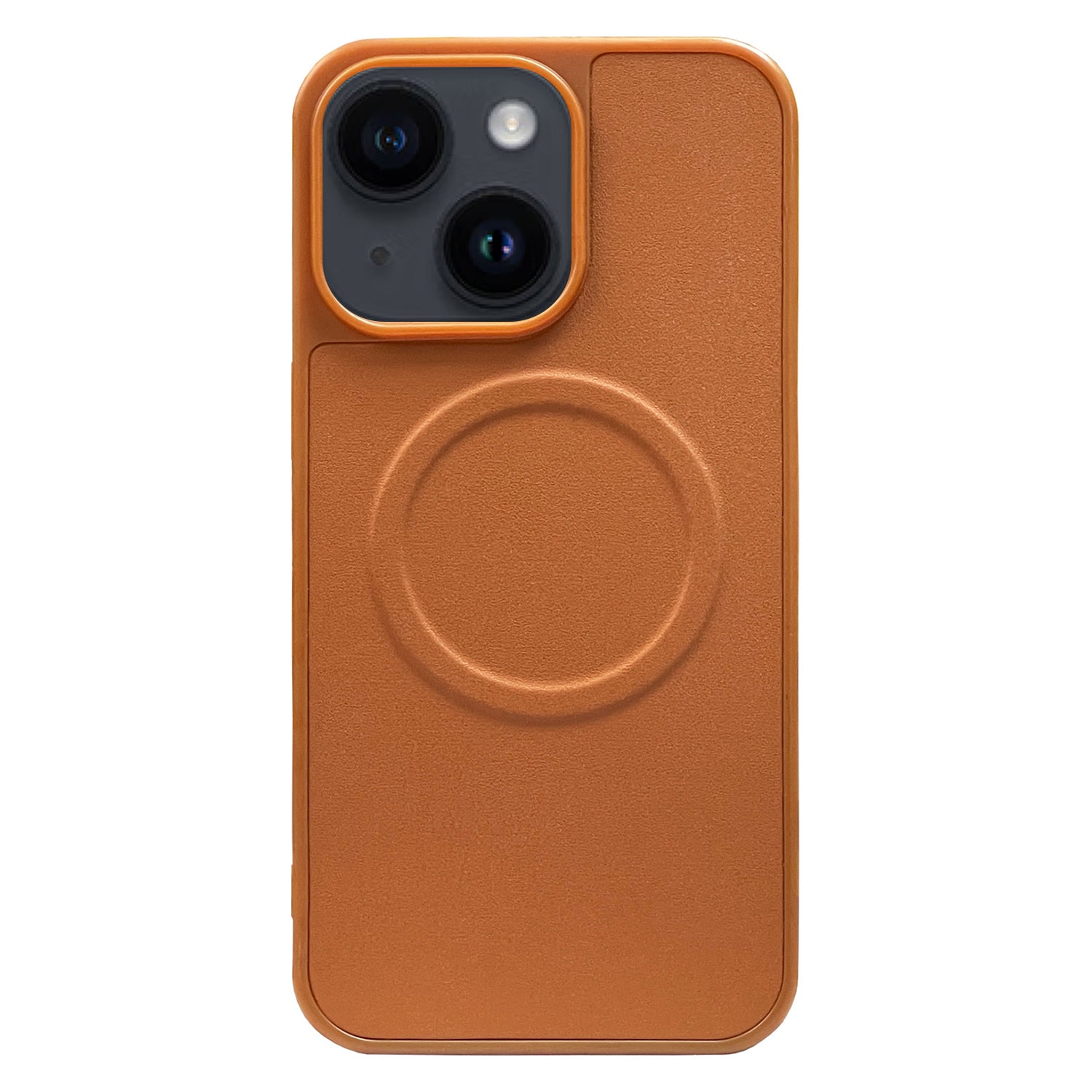 For iPhone 13 6.1 inch Case PU+TPU Scratch-proof Phone Cover Compatible with MagSafe