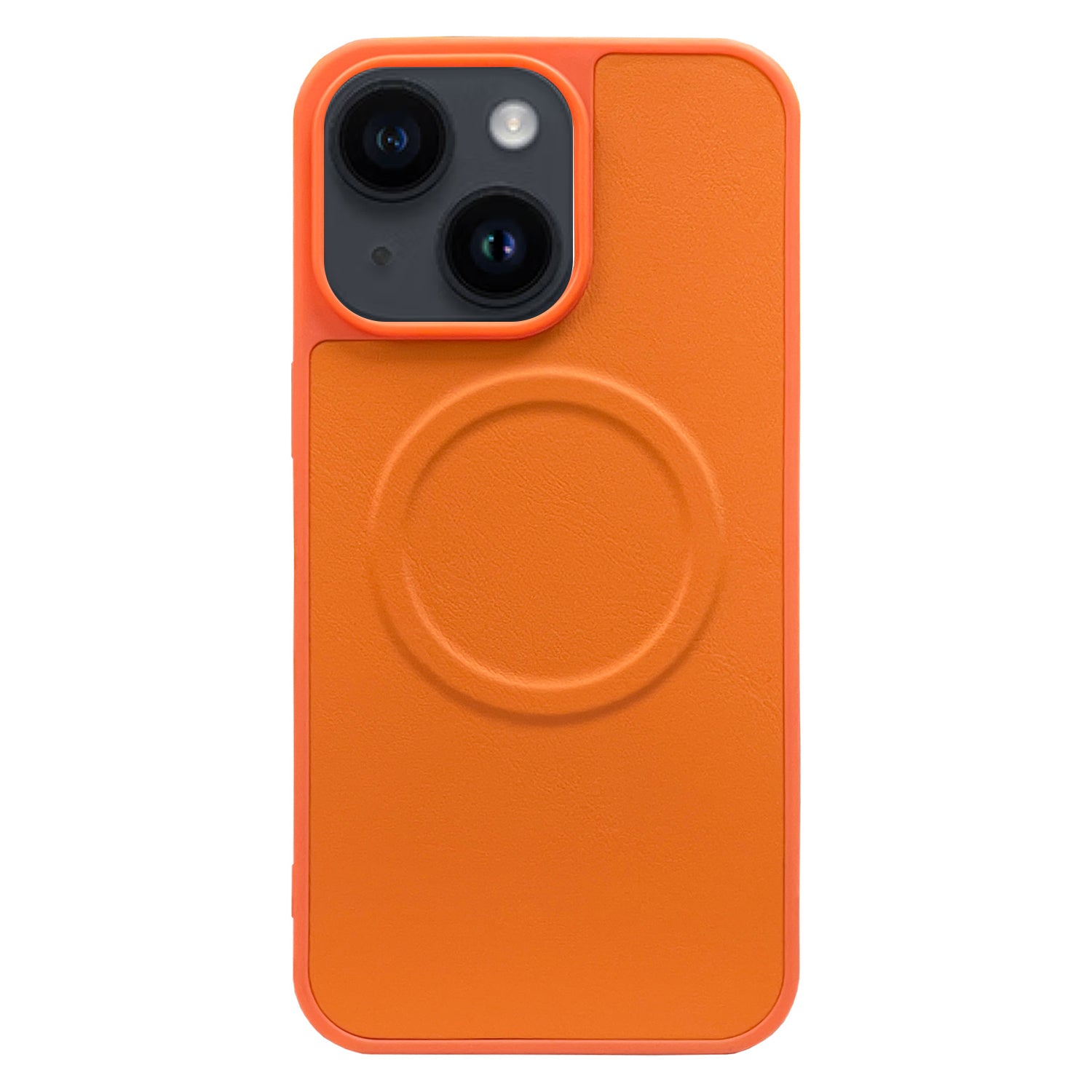 For iPhone 13 6.1 inch Case PU+TPU Scratch-proof Phone Cover Compatible with MagSafe
