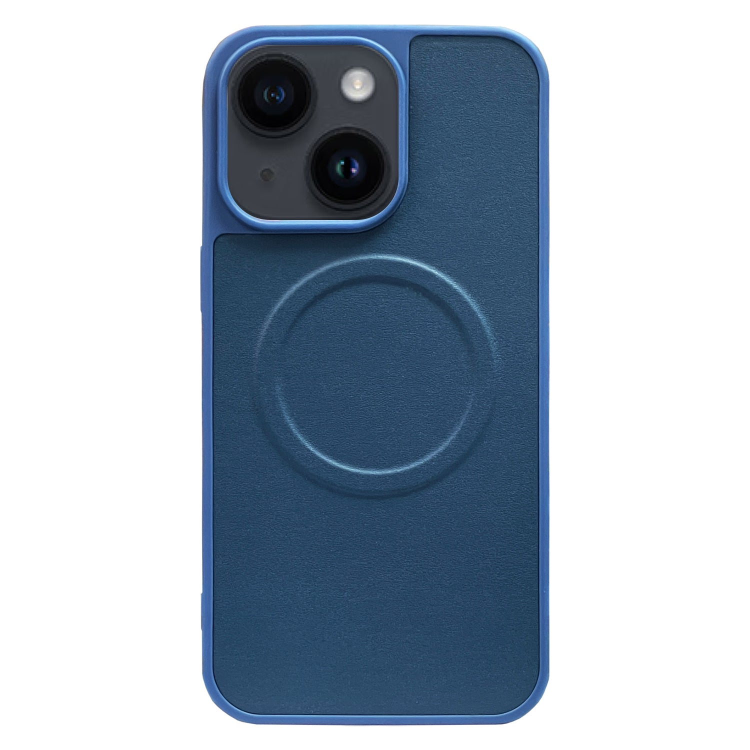 For iPhone 13 6.1 inch Case PU+TPU Scratch-proof Phone Cover Compatible with MagSafe