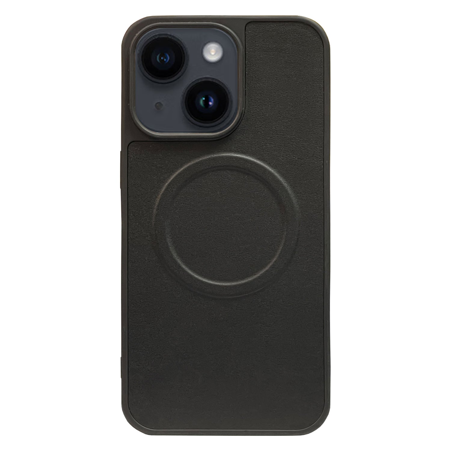 For iPhone 15 Magnetic Case Compatible with MagSafe Leather Coated TPU Phone Cover