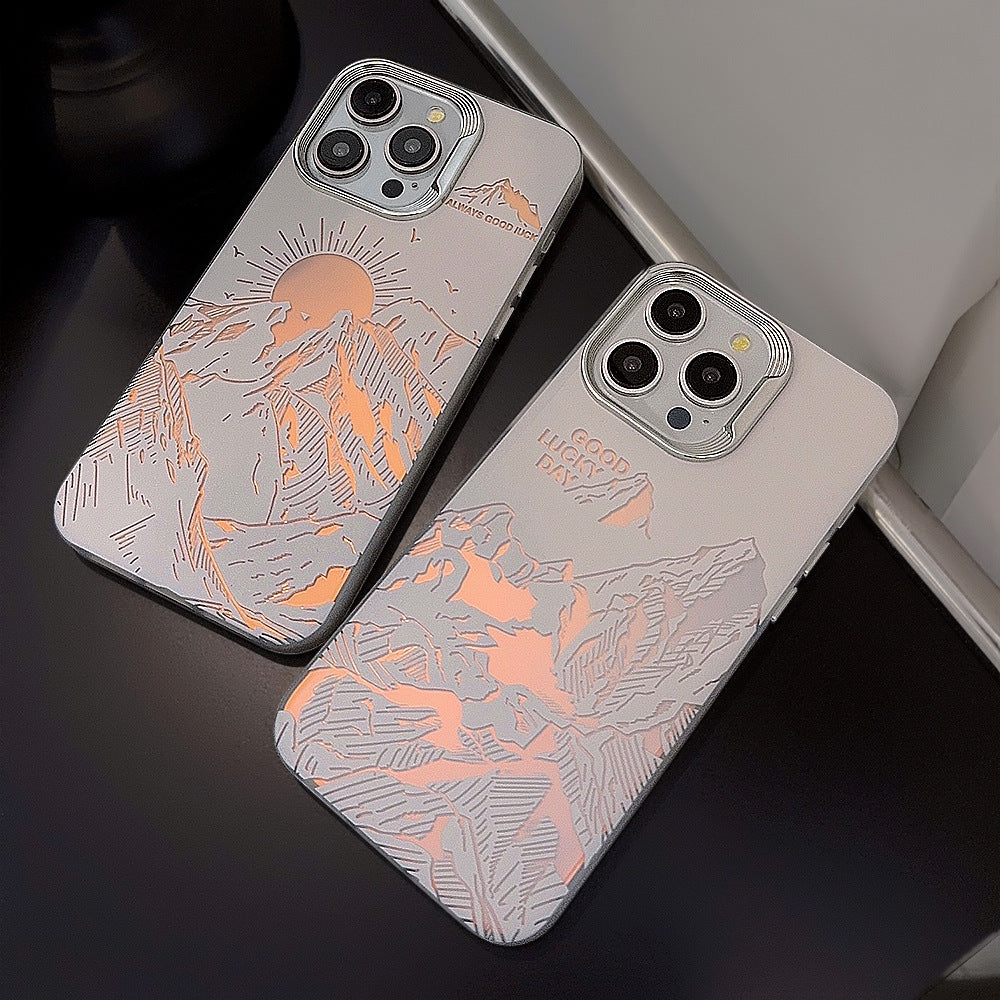 For iPhone 13 Pro Max 6.7 inch Shockproof Case Laser Design Soft TPU Phone Cover