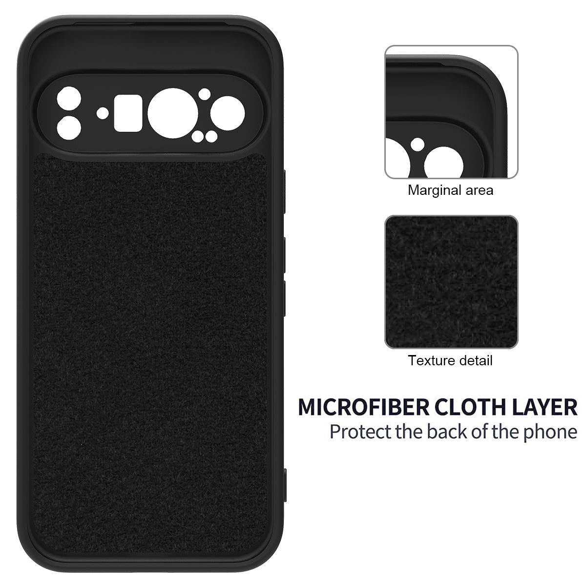 For Google Pixel 9 Pro Liquid Silicone Cell Phone Cases Drop-proof Back Cover with Strap
