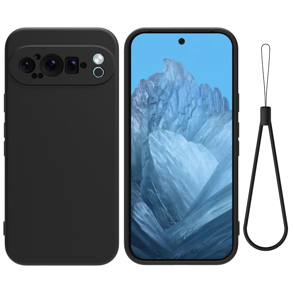 For Google Pixel 9 Cell Phone Case Soft Lining Liquid Silicone Anti-scratch Back Cover