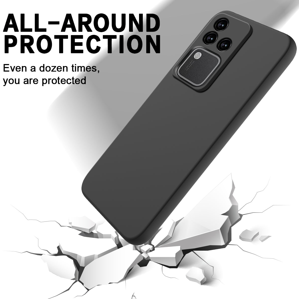 For vivo S18 5G / S18 Pro 5G / V30 5G / V30 Pro 5G Cover Liquid Soft Silicone Shockproof Phone Case with Strap