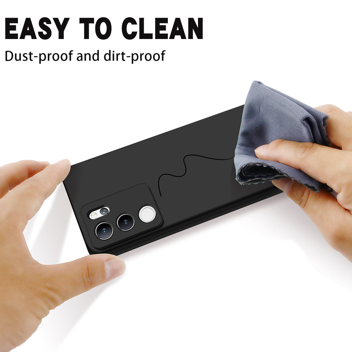 For vivo V30 Lite 5G Case Soft Protective Liquid Silicone Phone Cover with Hand Strap