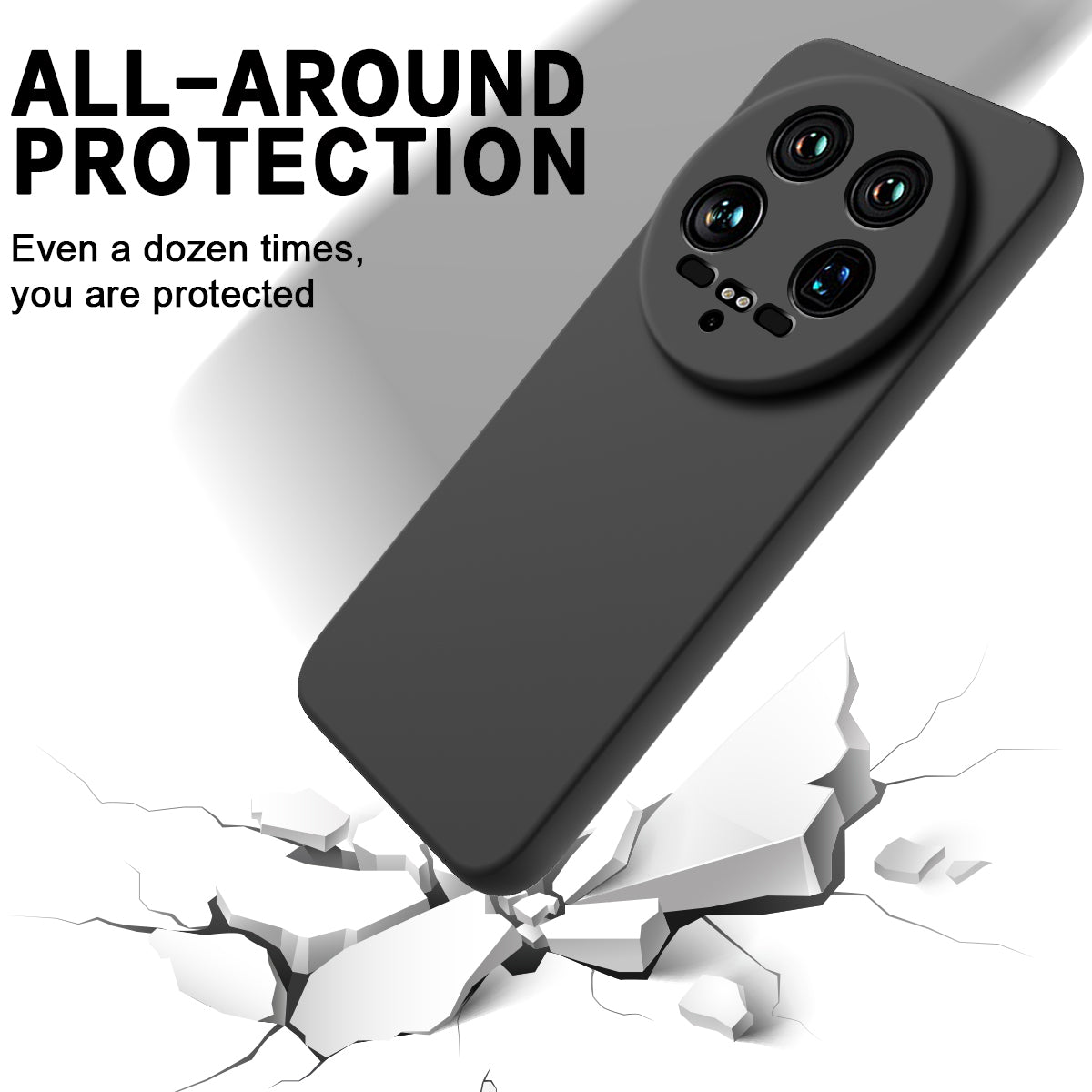 For Xiaomi 14 Ultra Phone Case Liquid Silicone Protective Cover with Hand Strap