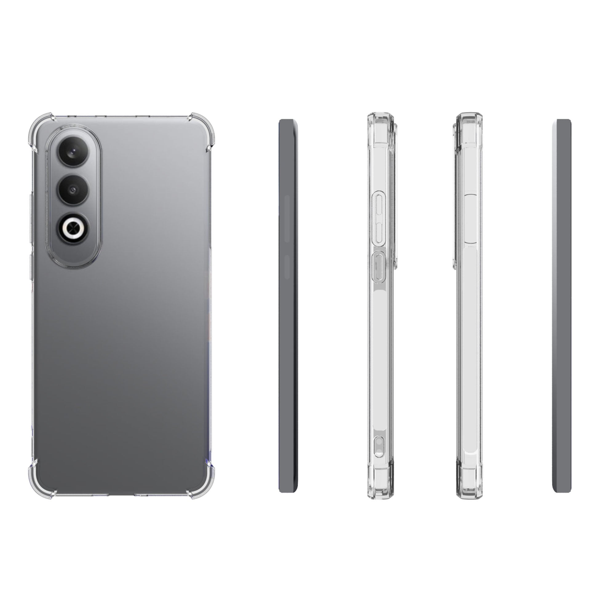 For OnePlus Nord CE4 5G Case Transparent Anti-drop Non-slip TPU Phone Cover