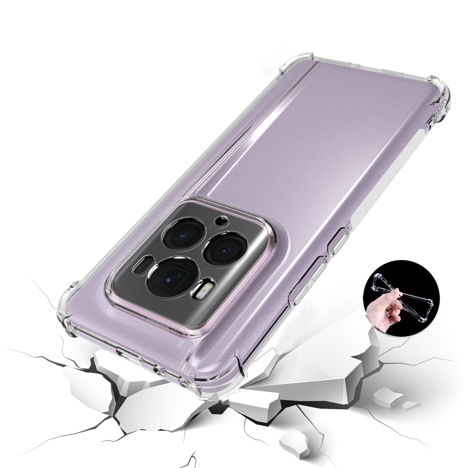 For Honor Magic6 Ultimate 5G Cell Phone Case Clear Four Corner Airbag Non-slip TPU Cover