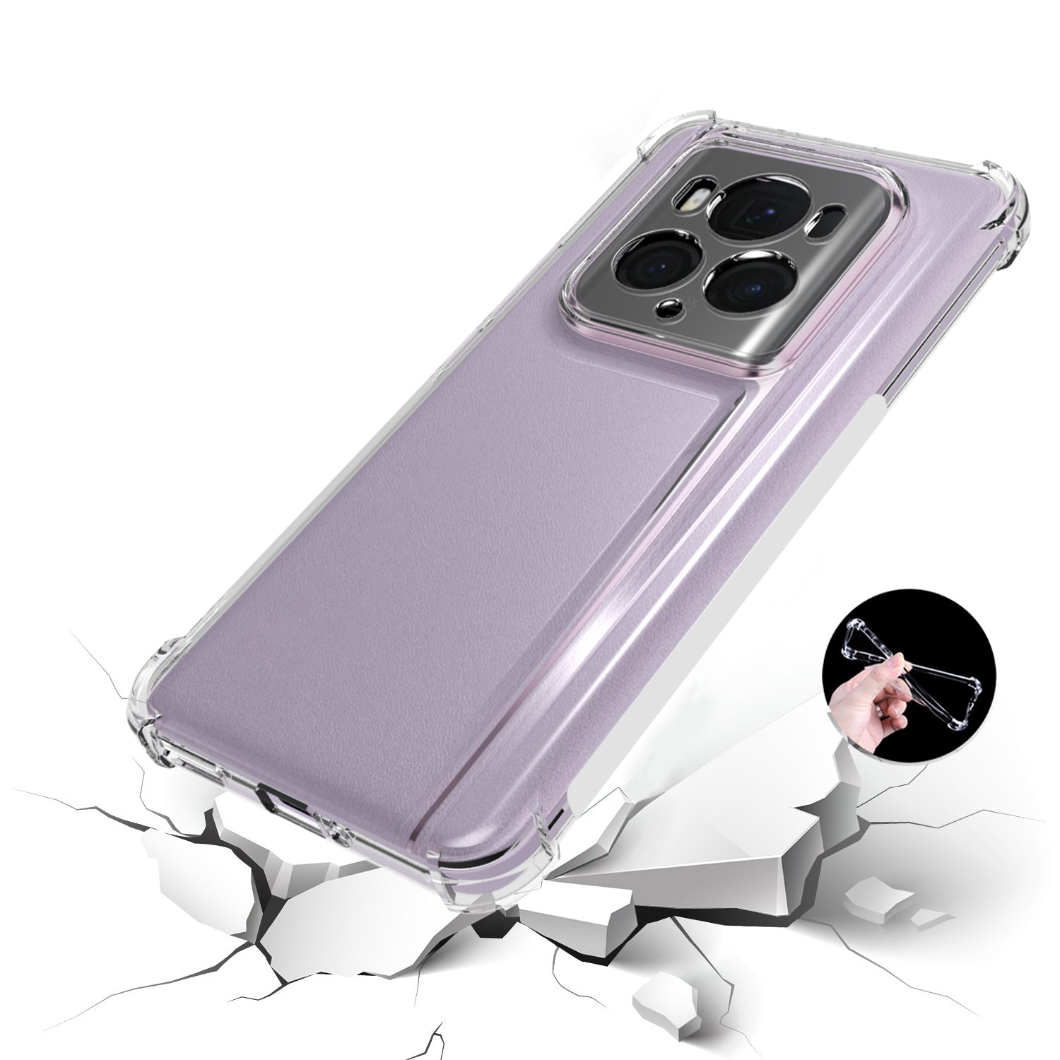 For Honor Magic6 Ultimate 5G Cell Phone Case Clear Four Corner Airbag Non-slip TPU Cover