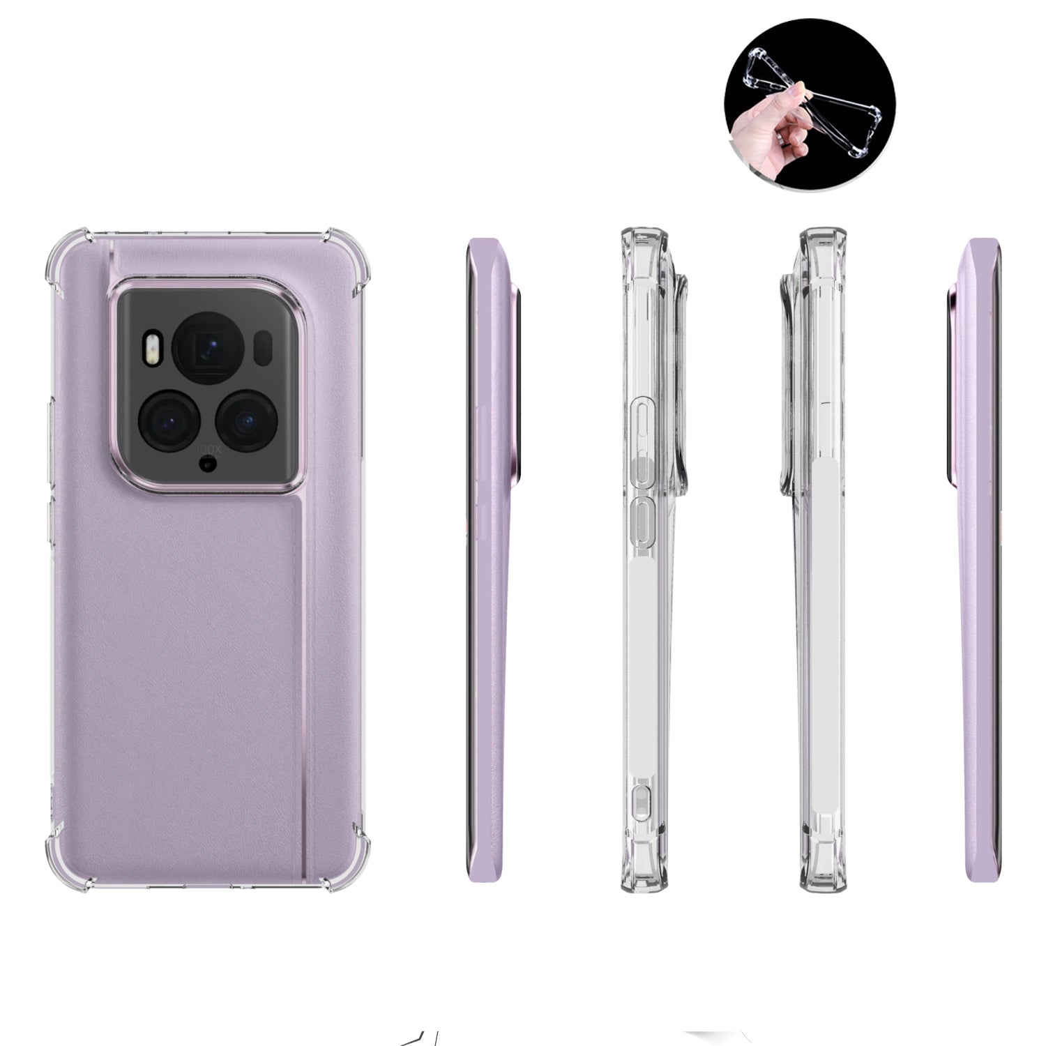 For Honor Magic6 Ultimate 5G Cell Phone Case Clear Four Corner Airbag Non-slip TPU Cover