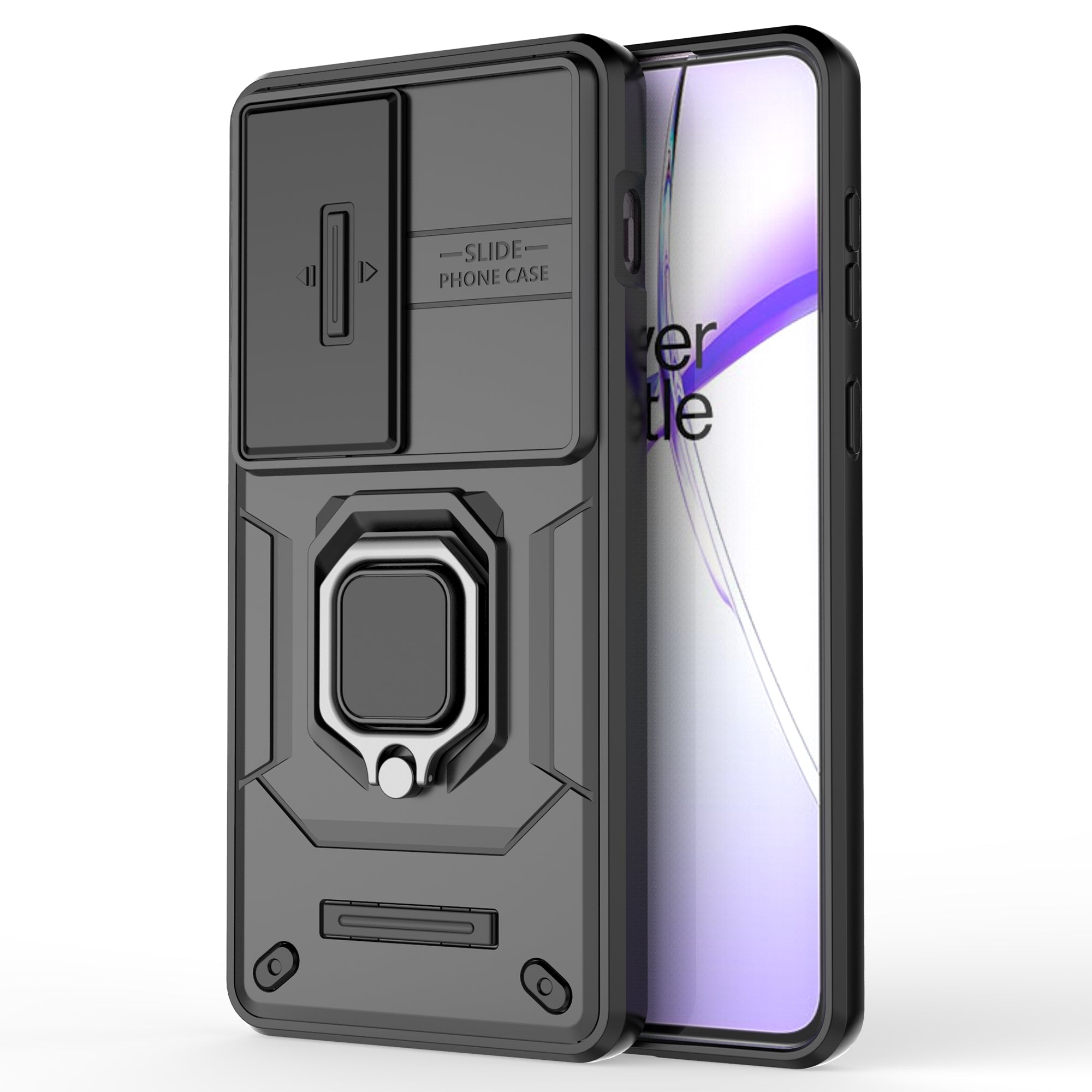 For OnePlus Ace 3V 5G Case with Slide Lens Cover PC+TPU Protective Shell