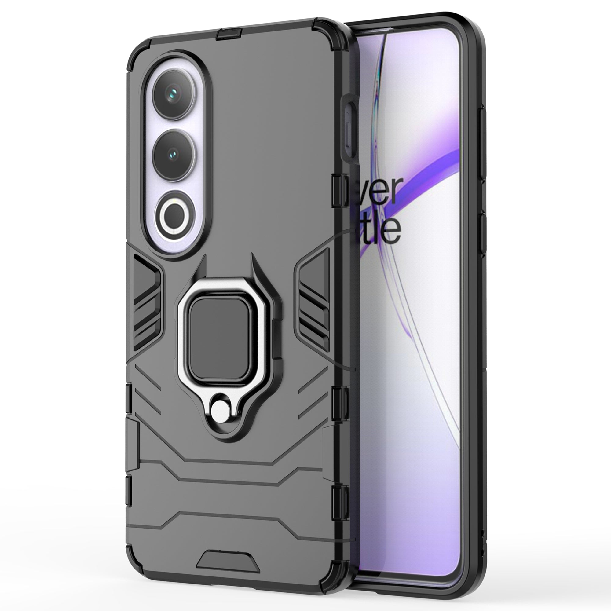 For OnePlus Nord CE4 5G / Ace 3V 5G Case PC+TPU Bump Proof Shell with Ring Kickstand