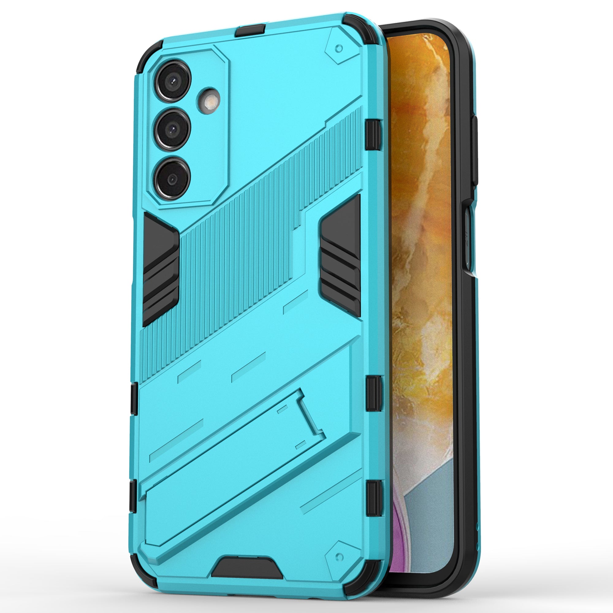For Samsung Galaxy M15 5G Case PC+TPU Drop-proof Phone Cover with Folding Kickstand