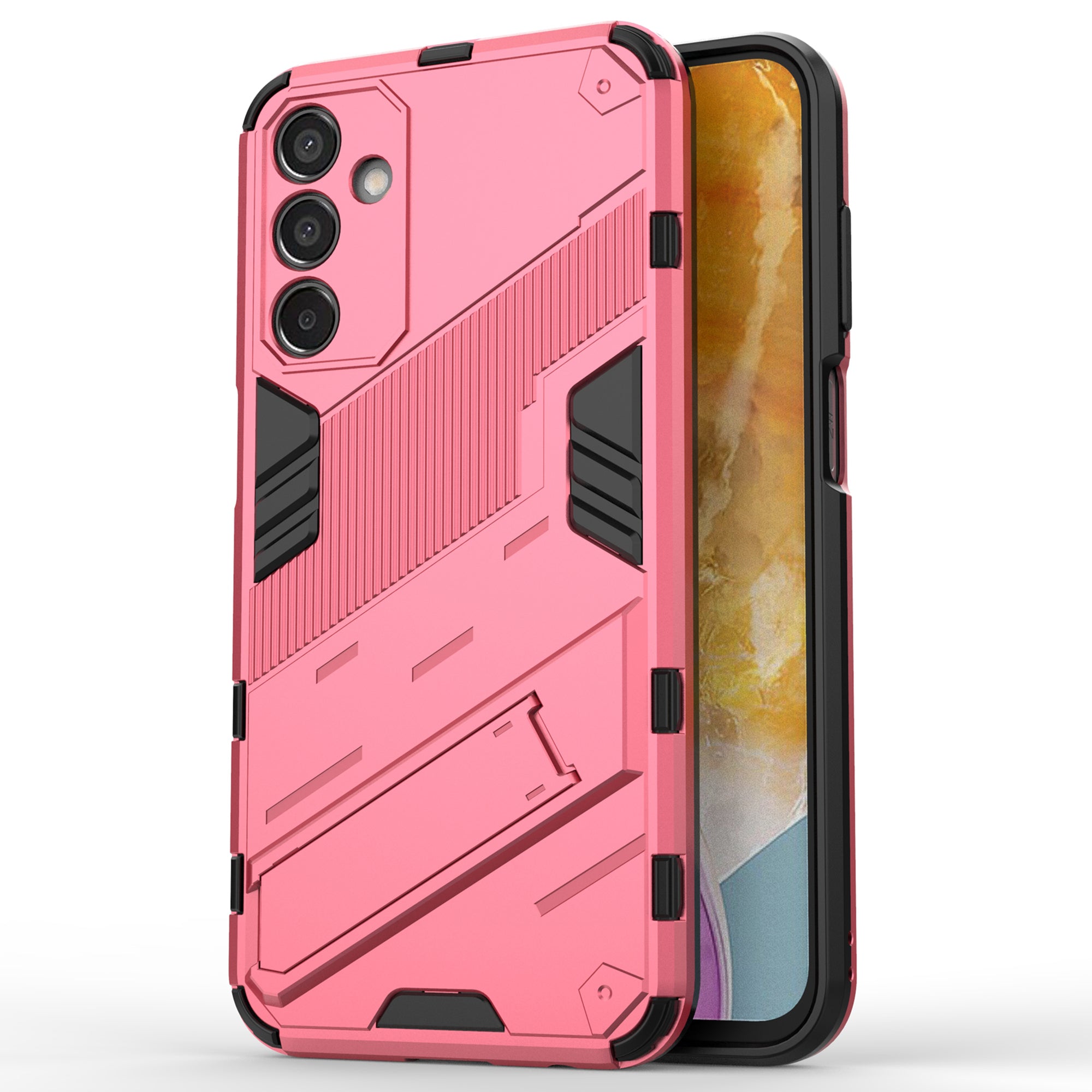 For Samsung Galaxy M15 5G Case PC+TPU Drop-proof Phone Cover with Folding Kickstand