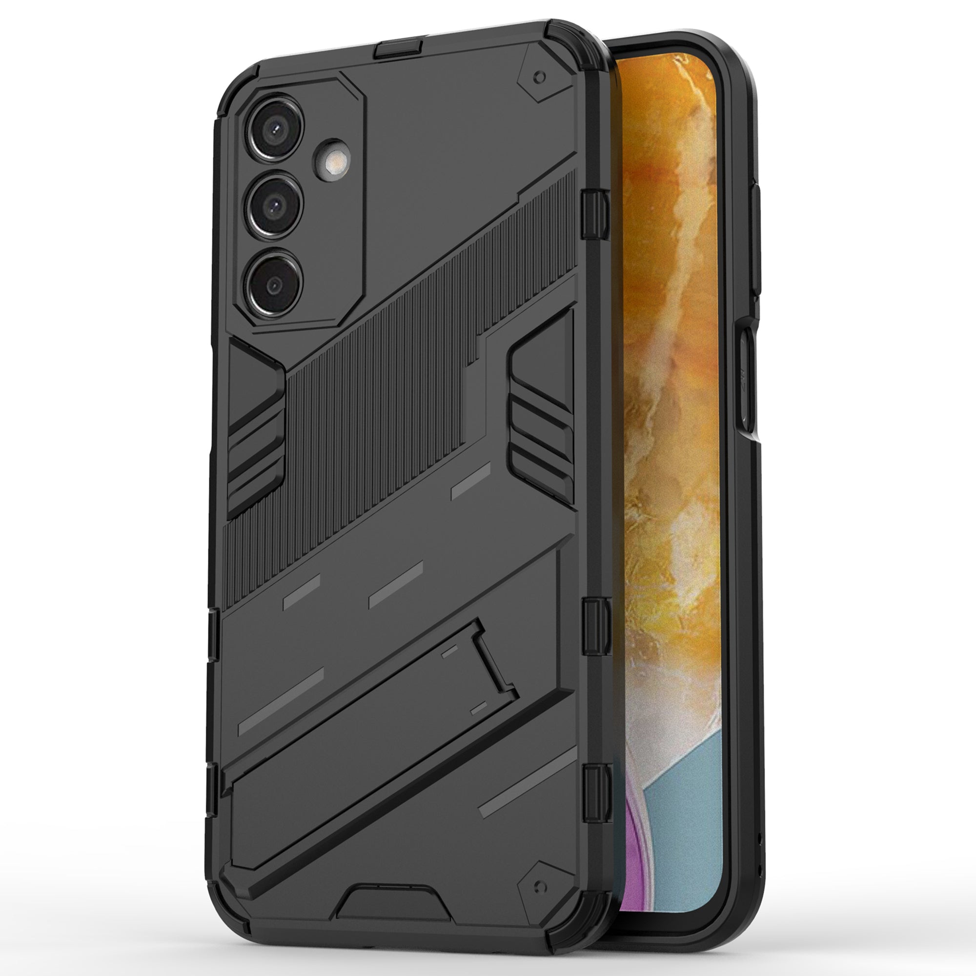 For Samsung Galaxy M15 5G Case PC+TPU Drop-proof Phone Cover with Folding Kickstand