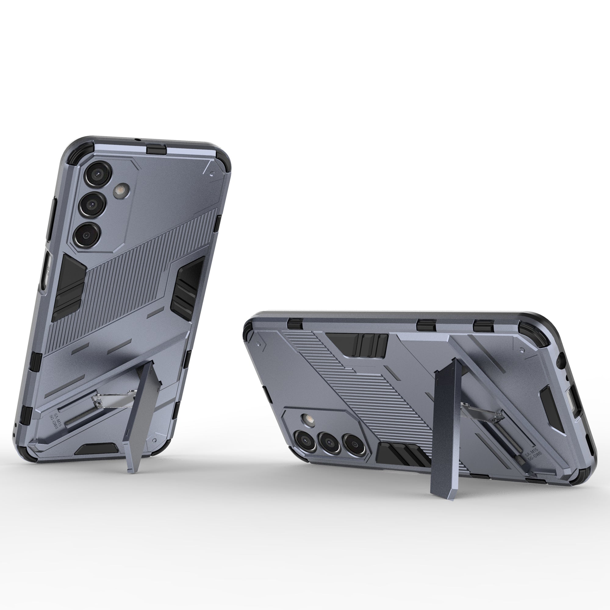For Samsung Galaxy M15 5G Case PC+TPU Drop-proof Phone Cover with Folding Kickstand