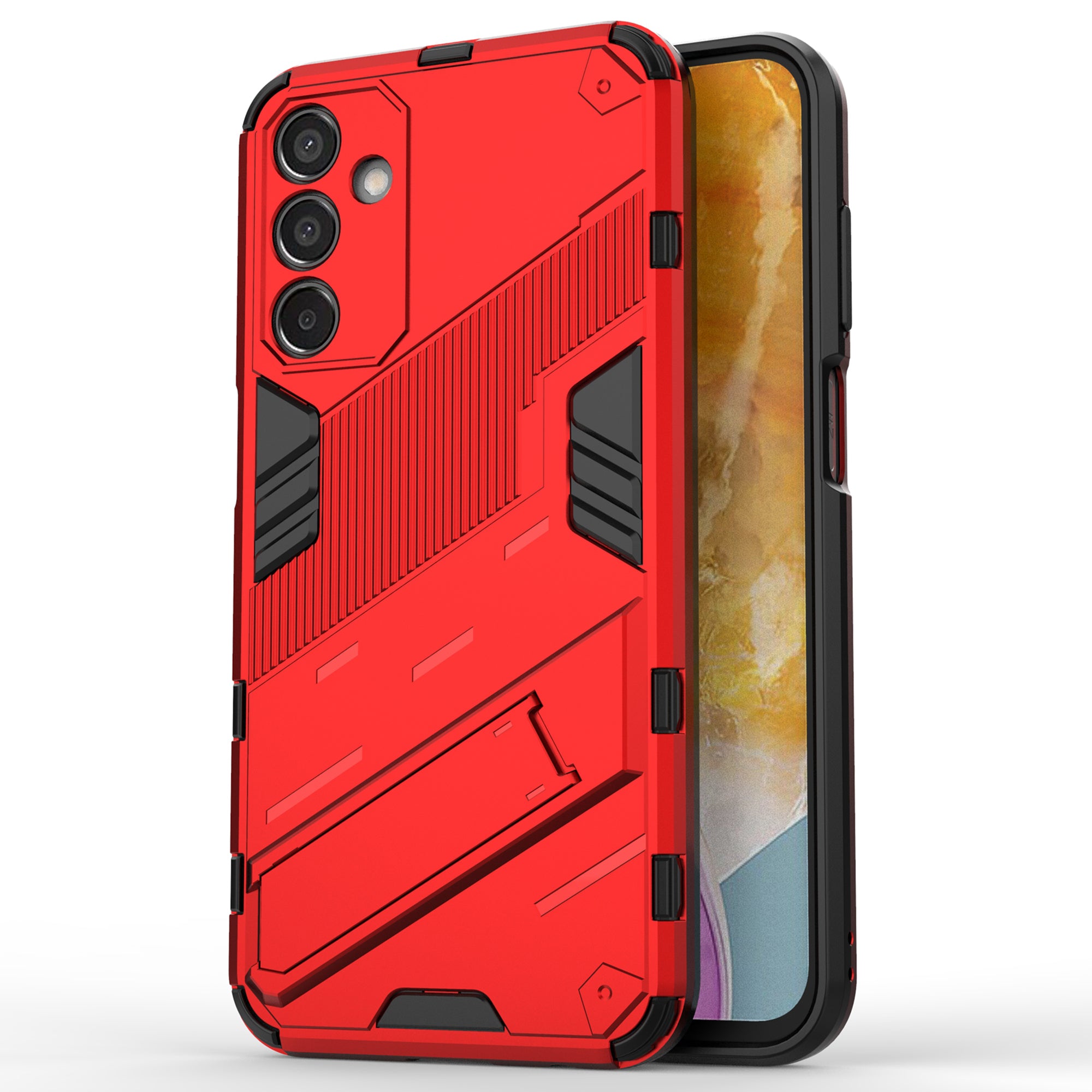 For Samsung Galaxy M15 5G Case PC+TPU Drop-proof Phone Cover with Folding Kickstand