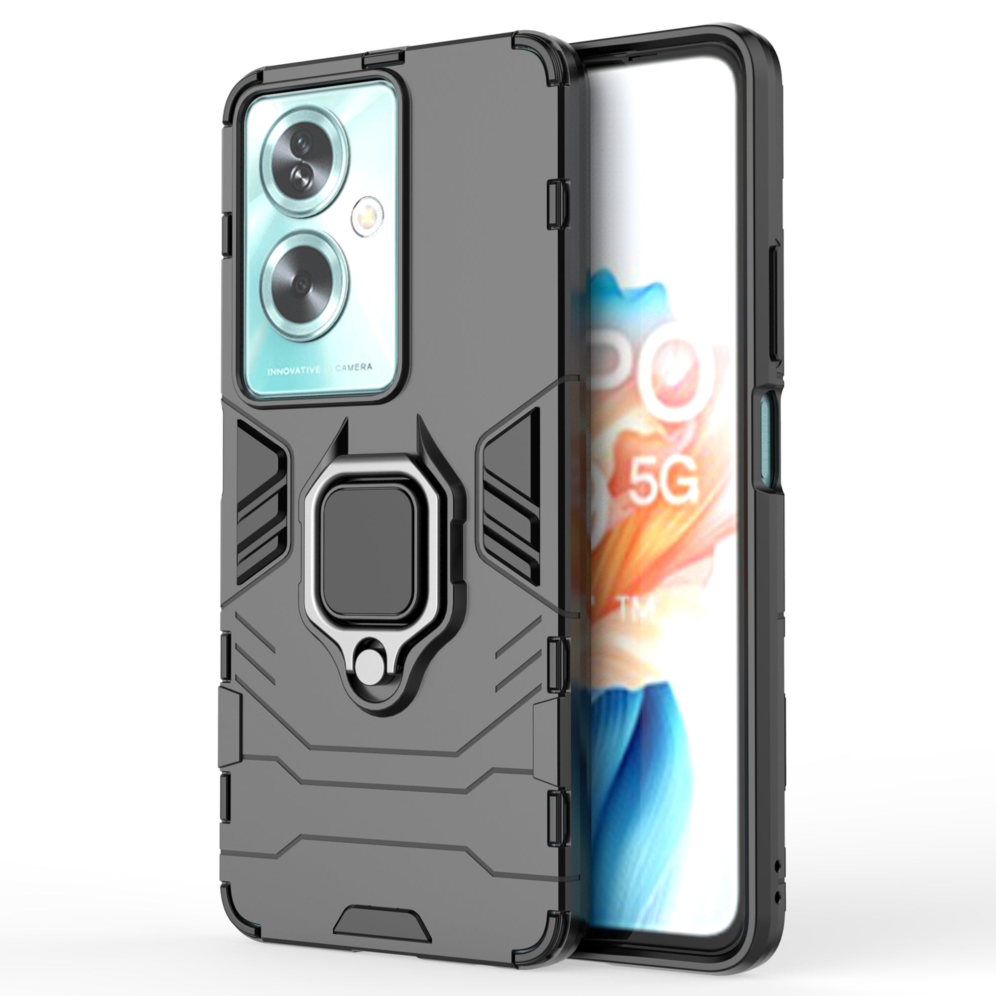 For Oppo A79 5G / A2 5G Cell Phone Case PC+TPU Drop-resistant Kickstand Shell