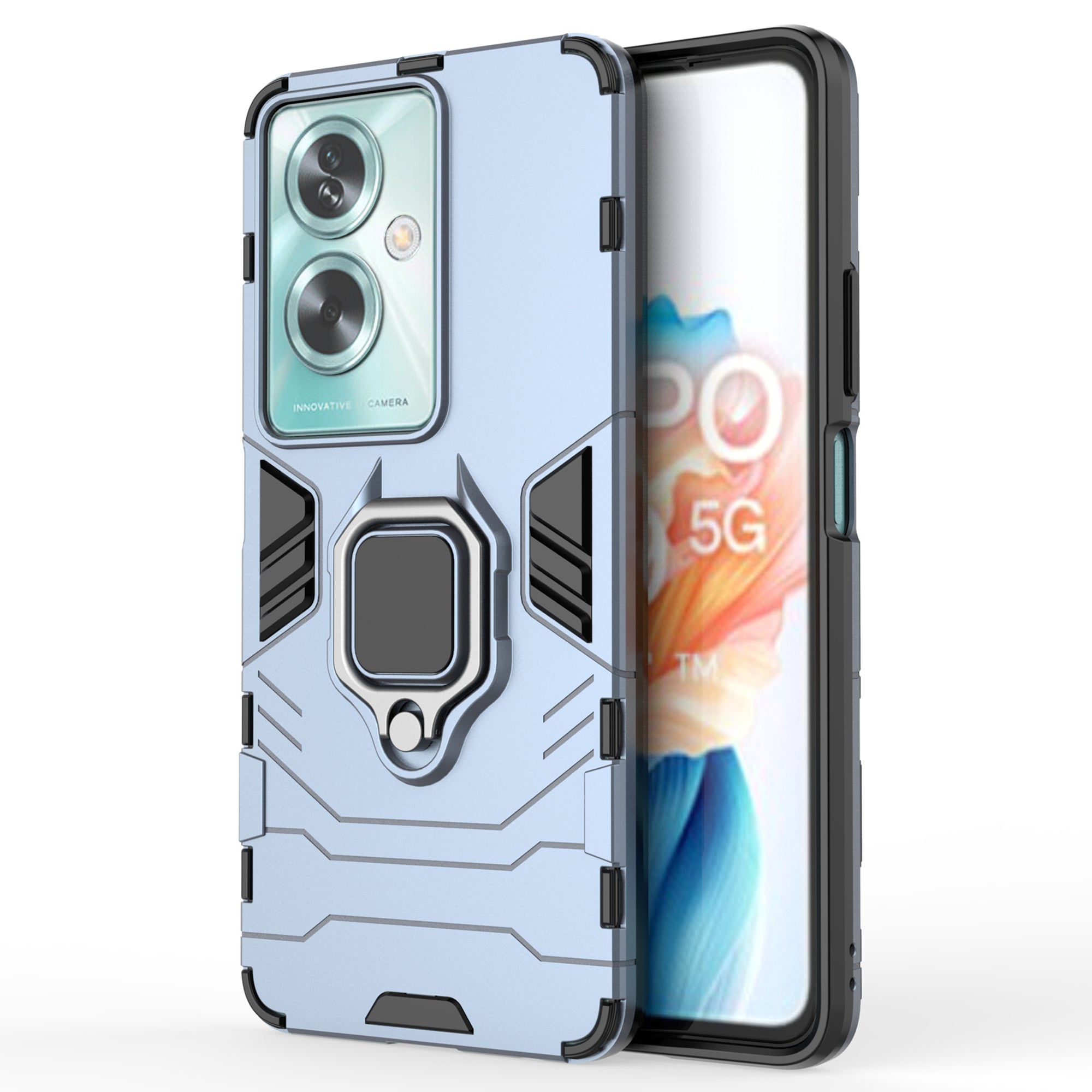 For Oppo A79 5G / A2 5G Cell Phone Case PC+TPU Drop-resistant Kickstand Shell