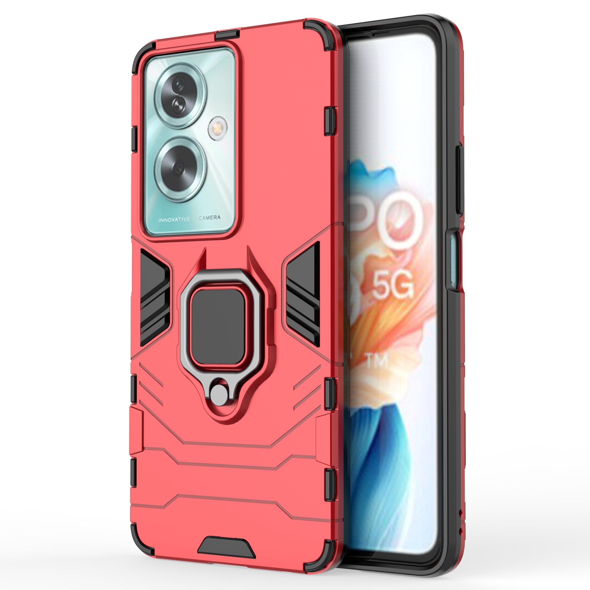 For Oppo A79 5G / A2 5G Cell Phone Case PC+TPU Drop-resistant Kickstand Shell