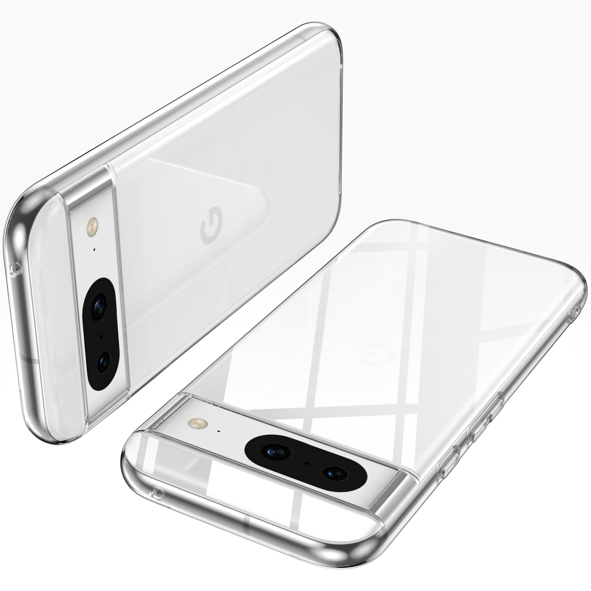 For Google Pixel 8a Clear Case TPU Anti-fingerprint Phone Cover